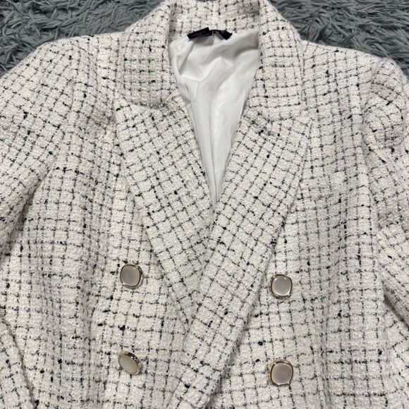 Rachel Zoe Plaid Open Front Blazer Size Large - Picture 3 of 7